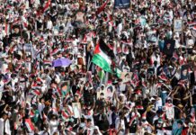 JORNADA DE PROTESTAS MASIVAS EN ORIENTE MEDIO EN APOYO A PALESTINOS DE FRANJA DE GAZA