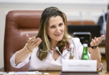 ASISTIRÁ LA VICEPRIMERA MINISTRA DE CANADÁ, CHRYSTIA FREELAND A LA TOMA DE PROTESTA DE CLAUDIA SHEINBAUM