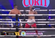 Golpe a los 2 segundos y nocaut exprés: espectacular definición del Yacaré Benítez en una velada del Chino Maidana