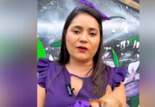 Deni Gastélum participa en la marcha por la eliminación de la violencia contra la mujer en Cajeme