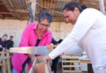 CON GRAN ÉXITO INAUGURA EL INSTITUTO CAJEMENSE DE LA MUJER TALLER DE CARPINTERÍA EN LA COLONIA EL RODEO