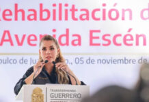 Evelyn Salgado da el banderazo de la rehabilitación de la Avenida Escénica de Acapulco