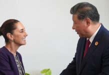 Sheinbaum se reúne con el presidente de China, Xi Jinping