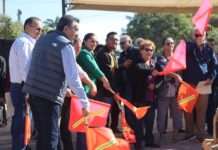 Da banderazo Javier Lamarque a obra de pavimentación e infraestructura hidrosanitaria en la calle salvatierra