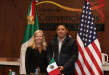 Ricardo Gallardo se reúne con Melissa Bishop, cónsul general de Estados Unidos