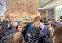 Repudio a Calderón al salir de foro de ultraderecha
