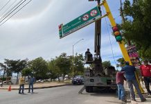 INSTALAN EN CAJEME SEMÁFORO EN CRUCE DE BULEVAR RAMÍREZ Y COAHUILA PARA UNA MAYOR SEGURIDAD VIAL