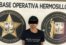 CAPTURAN A OBJETIVO CRIMINAL TRAS CATEO REALIZADO EN HERMOSILLO POR AMIC Y SEMAR