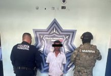 DETIENEN SSPM Y MARINA A PERSONA POR PRESUNTO HOMICIDIO DOLOSO